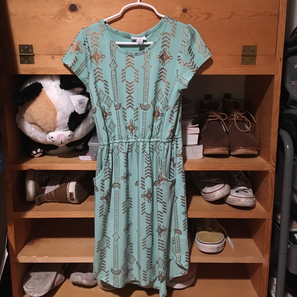 LuLaRoe Teal Dress With Pockets!!!